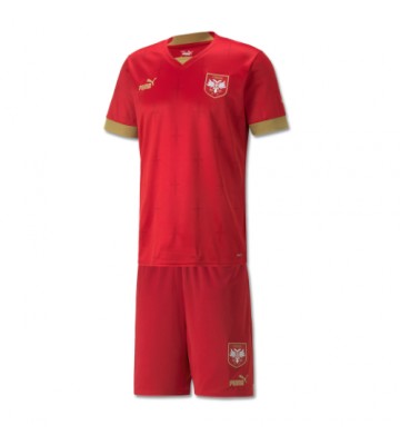 Serbien Hjemmebanesæt Børn VM 2022 Kort ærmer (+ korte bukser)